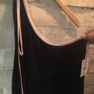 Free people one shoulder top black x small NWT